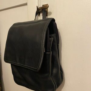 Tignanello Black soft Leather Backpack. Clean, like new